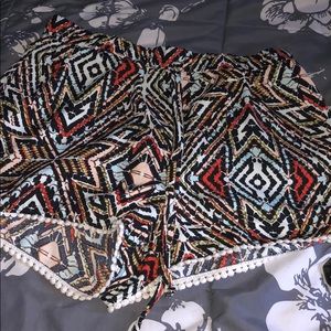 About A Girl Patterned Dress Shorts